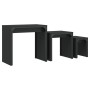 Mesas de centro apilables 3 piezas madera de ingeniería negro by , Coffee table - Ref: Foro24-837822, Price: 54,55 €, Discoun...