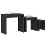 Mesas de centro apilables 3 piezas madera de ingeniería negro by , Coffee table - Ref: Foro24-837822, Price: 54,55 €, Discoun...
