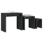 Mesas de centro apilables 3 piezas madera de ingeniería negro by , Coffee table - Ref: Foro24-837822, Price: 54,06 €, Discoun...
