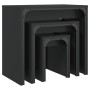 Mesas de centro apilables 3 piezas madera de ingeniería negro by , Coffee table - Ref: Foro24-837822, Price: 54,55 €, Discoun...