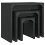 Mesas de centro apilables 3 piezas madera de ingeniería negro by , Coffee table - Ref: Foro24-837822, Price: 54,06 €, Discoun...