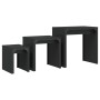 Mesas de centro apilables 3 piezas madera de ingeniería negro by , Coffee table - Ref: Foro24-837822, Price: 54,55 €, Discoun...