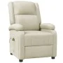 Sillón de masaje de cuero sintético crema de , Sillones de masaje eléctricos - Ref: Foro24-344182, Precio: 233,83 €, Descuent...