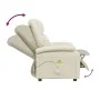 Sillón de masaje de cuero sintético crema de , Sillones de masaje eléctricos - Ref: Foro24-344182, Precio: 233,83 €, Descuent...