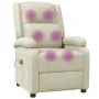Sillón de masaje de cuero sintético crema de , Sillones de masaje eléctricos - Ref: Foro24-344182, Precio: 233,83 €, Descuent...