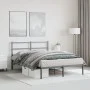 Bed frame with black metal headboard 135x190 cm by , Beds and slatted bases - Ref: Foro24-355364, Price: 84,70 €, Discount: %