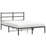 Bed frame with black metal headboard 135x190 cm by , Beds and slatted bases - Ref: Foro24-355364, Price: 84,70 €, Discount: %