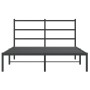 Bettgestell mit schwarzem Metallkopfteil 135x190 cm von , Betten und Lattenroste - Ref: Foro24-355364, Preis: 85,72 €, Rabatt: %