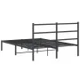 Bed frame with black metal headboard 135x190 cm by , Beds and slatted bases - Ref: Foro24-355364, Price: 84,70 €, Discount: %