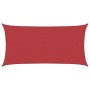 Toldo de vela HDPE rojo 160 g/m² 2x4 m