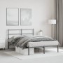 Bed frame with black metal headboard 140x200 cm by , Beds and slatted bases - Ref: Foro24-355366, Price: 99,50 €, Discount: %