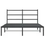 Bettgestell mit schwarzem Metallkopfteil 140x200 cm von , Betten und Lattenroste - Ref: Foro24-355366, Preis: 98,00 €, Rabatt: %