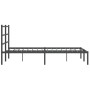 Bed frame with black metal headboard 140x200 cm by , Beds and slatted bases - Ref: Foro24-355366, Price: 99,50 €, Discount: %