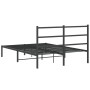 Bed frame with black metal headboard 140x200 cm by , Beds and slatted bases - Ref: Foro24-355366, Price: 99,50 €, Discount: %