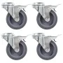 Ruedas giratorias agujero pasador y frenos dobles 4 uds 75 mm by vidaXL, Material handling - Ref: Foro24-143425, Price: 22,08...
