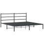 Bed frame with black metal headboard 183x213 cm by , Beds and slatted bases - Ref: Foro24-355370, Price: 96,88 €, Discount: %