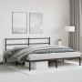 Bed frame with black metal headboard 183x213 cm by , Beds and slatted bases - Ref: Foro24-355370, Price: 96,88 €, Discount: %