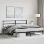 Bettgestell mit schwarzem Metallkopfteil 183x213 cm von , Betten und Lattenroste - Ref: Foro24-355370, Preis: 95,53 €, Rabatt: %