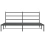 Bed frame with black metal headboard 183x213 cm by , Beds and slatted bases - Ref: Foro24-355370, Price: 96,88 €, Discount: %