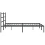 Bettgestell mit schwarzem Metallkopfteil 183x213 cm von , Betten und Lattenroste - Ref: Foro24-355370, Preis: 95,53 €, Rabatt: %