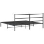 Bed frame with black metal headboard 183x213 cm by , Beds and slatted bases - Ref: Foro24-355370, Price: 96,88 €, Discount: %
