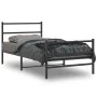 Estructura de cama con cabecero y estribo metal negro 107x203cm de , Camas y somieres - Ref: Foro24-355379, Precio: 74,75 €, ...