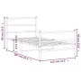 Bed frame with headboard and black metal footboard 107x203cm by , Beds and slatted bases - Ref: Foro24-355379, Price: 74,75 €...
