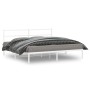 Estructura de cama de metal con cabecero blanco 193x203 cm de , Camas y somieres - Ref: Foro24-355420, Precio: 99,41 €