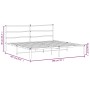 Bettgestell aus Metall mit weißem Kopfteil 193x203 cm von , Betten und Lattenroste - Ref: Foro24-355420, Preis: 99,51 €, Raba...