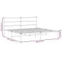 Metal bed frame with white headboard 193x203 cm by , Beds and slatted bases - Ref: Foro24-355420, Price: 98,12 €, Discount: %