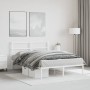 Bettgestell aus weißem Metall mit Kopfteil 140x200 cm von , Betten und Lattenroste - Ref: Foro24-355415, Preis: 100,41 €, Rab...