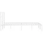White metal bed frame with headboard 140x200 cm by , Beds and slatted bases - Ref: Foro24-355415, Price: 98,82 €, Discount: %