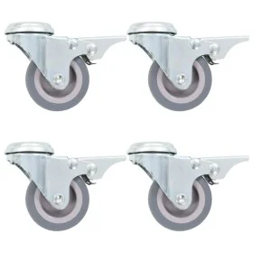 Swivel wheels pin hole and double brakes 4 pcs 50 mm by vidaXL, Material handling - Ref: Foro24-143423, Price: 15,65 €, Disco...