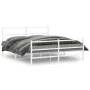Bettgestell aus Metall mit Kopfteil und weißem Fußteil 150x200 cm von , Betten und Lattenroste - Ref: Foro24-355434, Preis: 1...