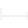 Metal bed frame with headboard and white footboard 75x190 cm by , Beds and slatted bases - Ref: Foro24-355422, Price: 58,60 €...