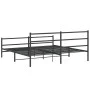 Bettgestell mit Kopfteil und Fußteil aus schwarzem Metall, 180 x 200 cm von , Betten und Lattenroste - Ref: Foro24-355387, Pr...