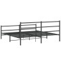 Estructura de cama con cabecero y estribo metal negro 180x200cm de , Camas y somieres - Ref: Foro24-355387, Precio: 109,20 €,...
