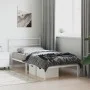 Metal bed frame with white headboard 100x190 cm by , Beds and slatted bases - Ref: Foro24-355408, Price: 59,07 €, Discount: %