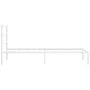 Metal bed frame with white headboard 100x190 cm by , Beds and slatted bases - Ref: Foro24-355408, Price: 59,07 €, Discount: %