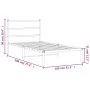 Metal bed frame with white headboard 100x190 cm by , Beds and slatted bases - Ref: Foro24-355408, Price: 59,07 €, Discount: %