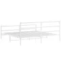 Metal bed frame with headboard and white footboard 180x200 cm by , Beds and slatted bases - Ref: Foro24-355436, Price: 111,32...