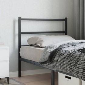 Black metal headboard 90 cm by , Headboards and footboards - Ref: Foro24-355393, Price: 21,44 €, Discount: %