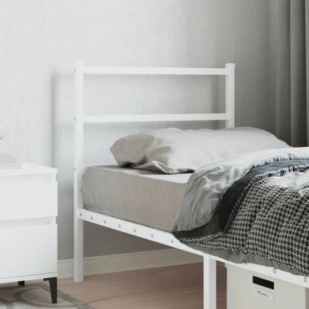 Cabecero de metal blanco 80 cm de , Cabeceros y pies de cama - Ref: Foro24-355441, Precio: 21,53 €, Descuento: %