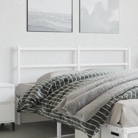Cabecero de metal blanco 150 cm de , Cabeceros y pies de cama - Ref: Foro24-355448, Precio: 27,53 €, Descuento: %