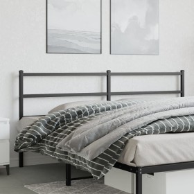Kopfteil aus schwarzem Metall, 200 cm von , Kopf- und Fußteile - Ref: Foro24-355403, Preis: 32,26 €, Rabatt: %