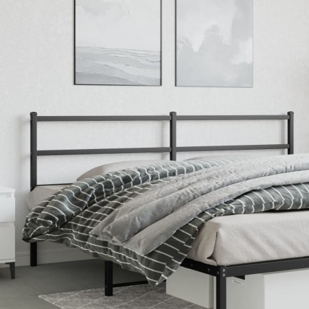 Kopfteil aus schwarzem Metall, 200 cm von , Kopf- und Fußteile - Ref: Foro24-355403, Preis: 32,26 €, Rabatt: %