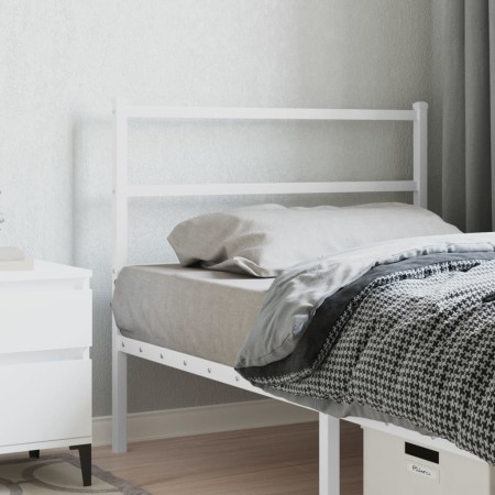 Cabecero de metal blanco 100 cm de , Cabeceros y pies de cama - Ref: Foro24-355443, Precio: 21,26 €, Descuento: %