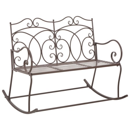 Banco de jardín metal marrón envejecido 104 cm de vidaXL, Bancos de jardín - Ref: Foro24-45437, Precio: 150,58 €