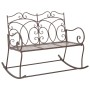 Banco de jardín metal marrón envejecido 104 cm de vidaXL, Bancos de jardín - Ref: Foro24-45437, Precio: 150,58 €
