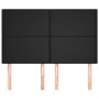 Cabeceros 4 unidades cuero sintético negro 72x5x78/88 cm